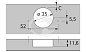 Петля sensys 8657i, угол 165°, чашка TH52 D35,накладная навеска (B12,5)