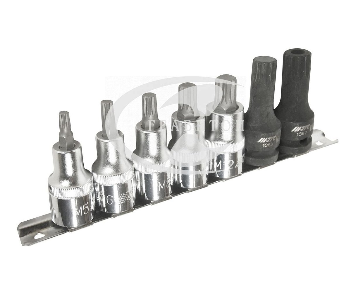 Набор насадок Spline 1/2'' M5-M14. M16H 7шт JTC/1