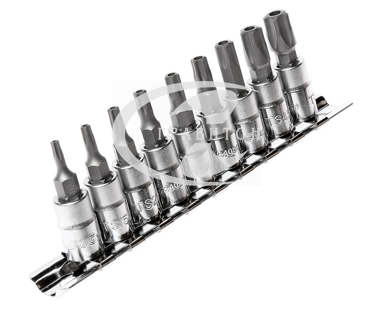 Набор насадок TORX 5-гранных 1/4" TS10H-TS50H 9шт JTC /1/10/60