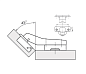 Петля 45* MF, Slide-on
