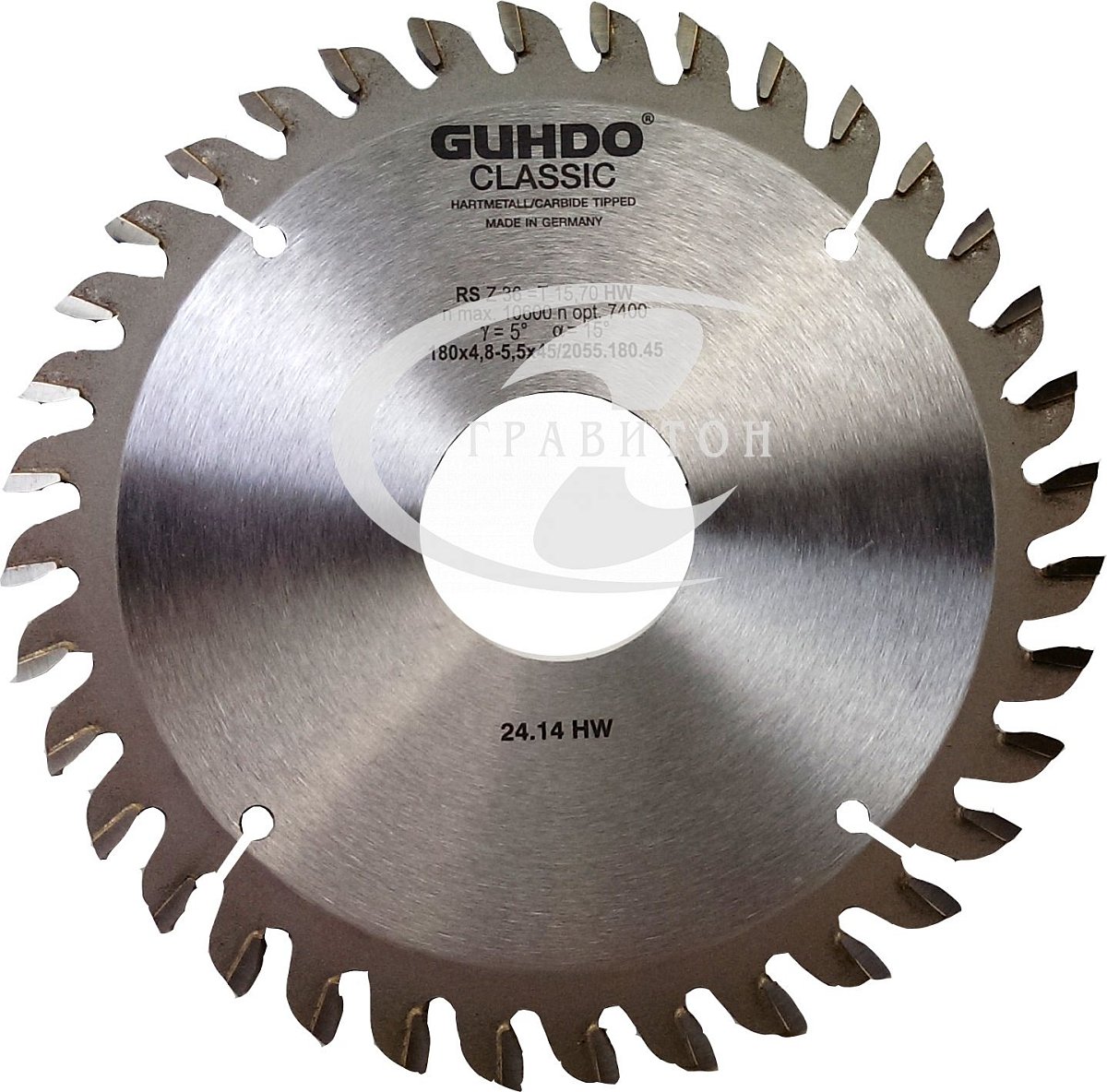 Пила дисковая подрезная 180*45*4.8-5.5*36 (для HOLZMA)  GUHDO