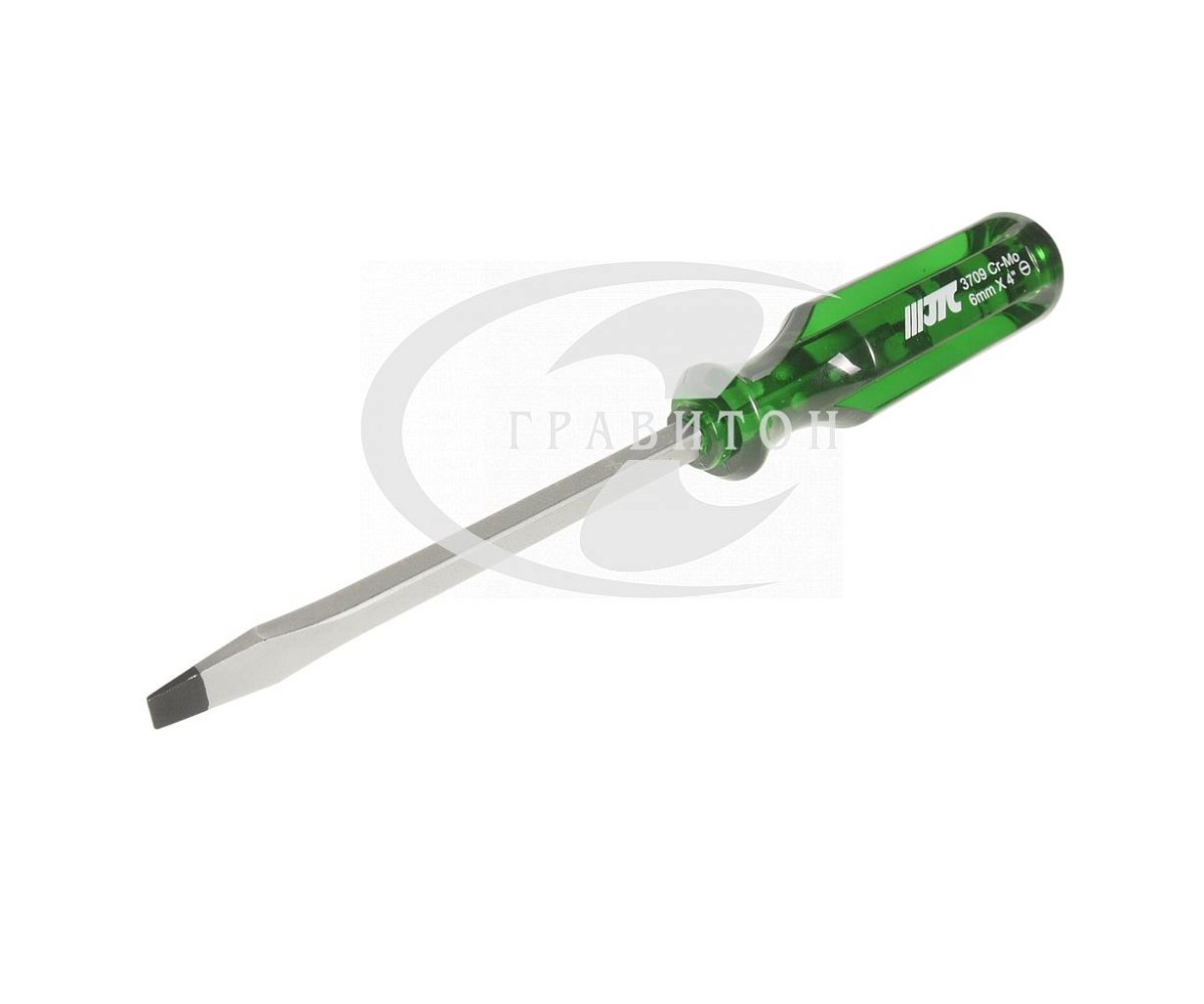 Отвертка SL со сквозным стержнем 4"*6мм,  JTC /1