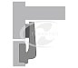 Петля Intermat 9966 W90 P2O - Т42 для вкл. дв., без пружины, для сист. Push-to-open, откр. 95*