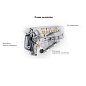 Механический подъемник Multi-Mech B1 345мм серый, высота фасада 860-1040мм SAMET (пакет)