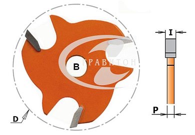 Фреза пазовая (диск) Z3 F=8 D=47,6x2,2