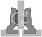 Петля sesnys 8631i, угол 95°, чашка TH52 D35,на среднюю стенку (B3)