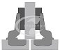 Петля Slide-One 2333-Т42-К9,5 для смежных дверей, открывание 95°, 010 190