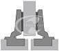 Петля Intermat на среднюю стенку, откр. 110* 9973, ТН42, Ш35 (В3)