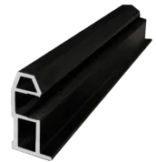 Вертикальный профиль трапеция Черный L= 5.4м. slim (12 шт)